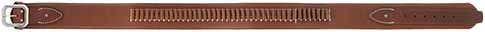 Cartridge belt, loops for .38/.357 cartridge, 
waist size 37 to 42, oiled brown leather